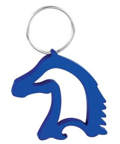 AWST International Blue Horse Head Key Chain with Bottle Opener