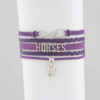 AWST International Purple Leatherette Horse Bracelet