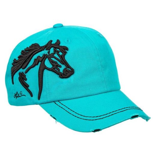 AWST International Turquoise 3-D Horse Head Cap