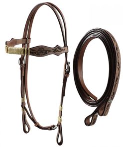 Silver Horse Rose Headstall Set