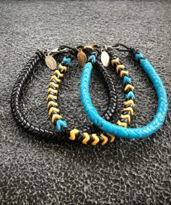 Astali Ouroboros Collection Turquoise Snake Glass Bracelet