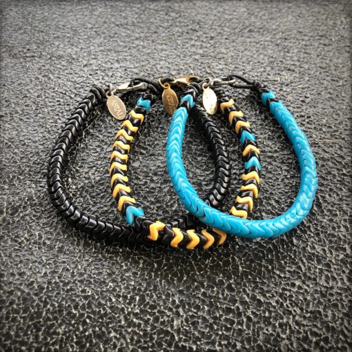 Astali Ouroboros Collection Turquoise Snake Glass Bracelet