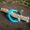 Astali Roadhouse Collection Leather 7 Strand Bracelet Turquoise & Silver